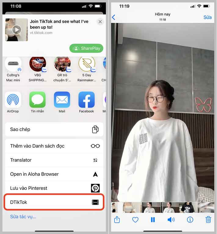 Huong dan tai video tiktok khong co logo tren iphone 3 Cách tải video TikTok không có logo trên iPhone nhanh nhất mà không cần cài phần mềm